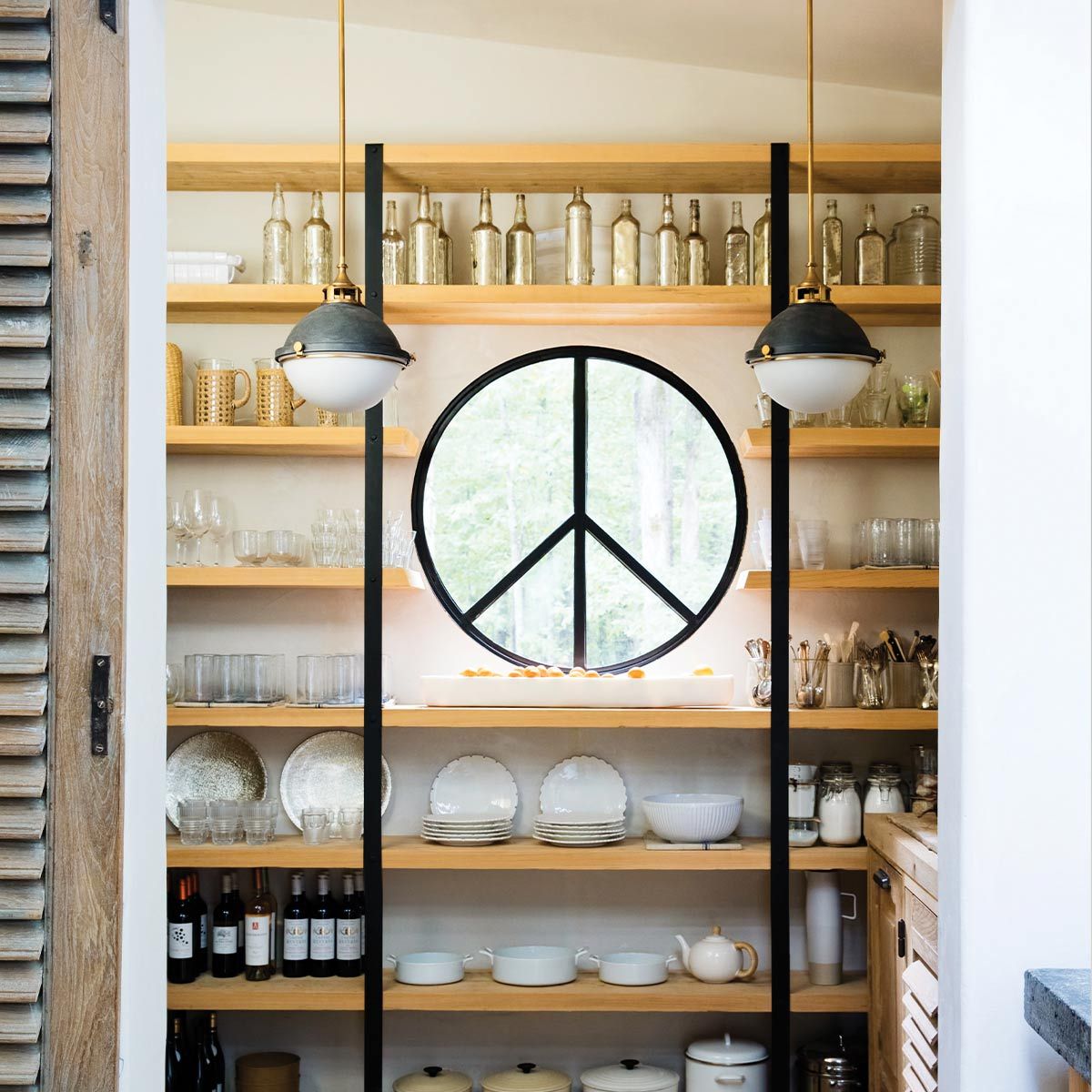 Fletcher 2 Light Zinc and Brass Ceiling Pendant Light