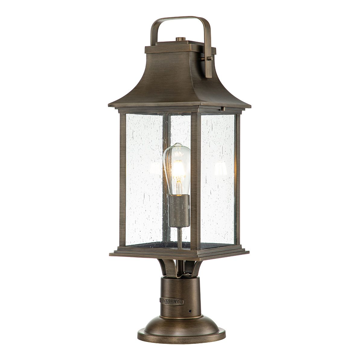 Grant 1 Light Large Bronze Outdoor Pedestal Lantern QN-GRANT3-L-BU by Hinkley