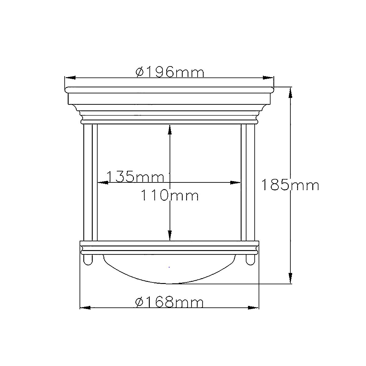 Hadrian Flush Bathroom Ceiling Light Clear Glass Antique Nickel-warehouse-clearance-270826