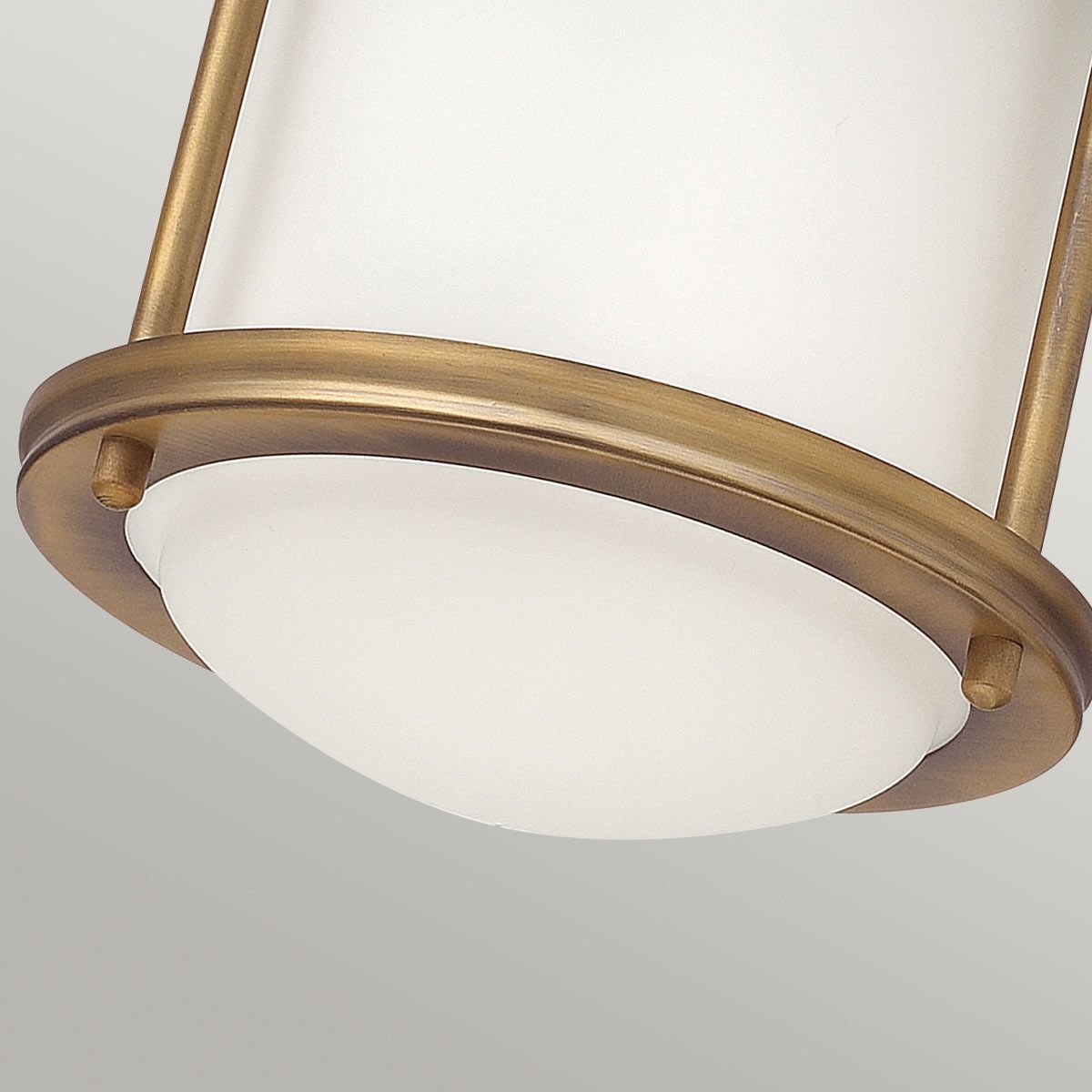 Hadrian Flush Bathroom Ceiling Light Opal Glass Brushed Bronze