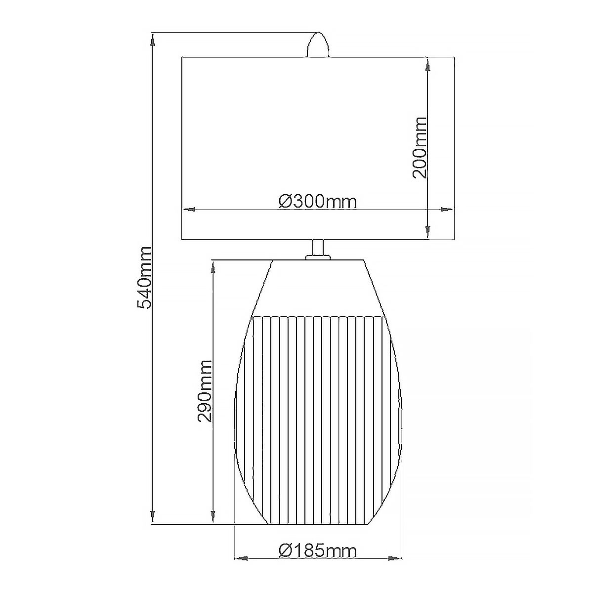 Harrow Silver Table Lamp
