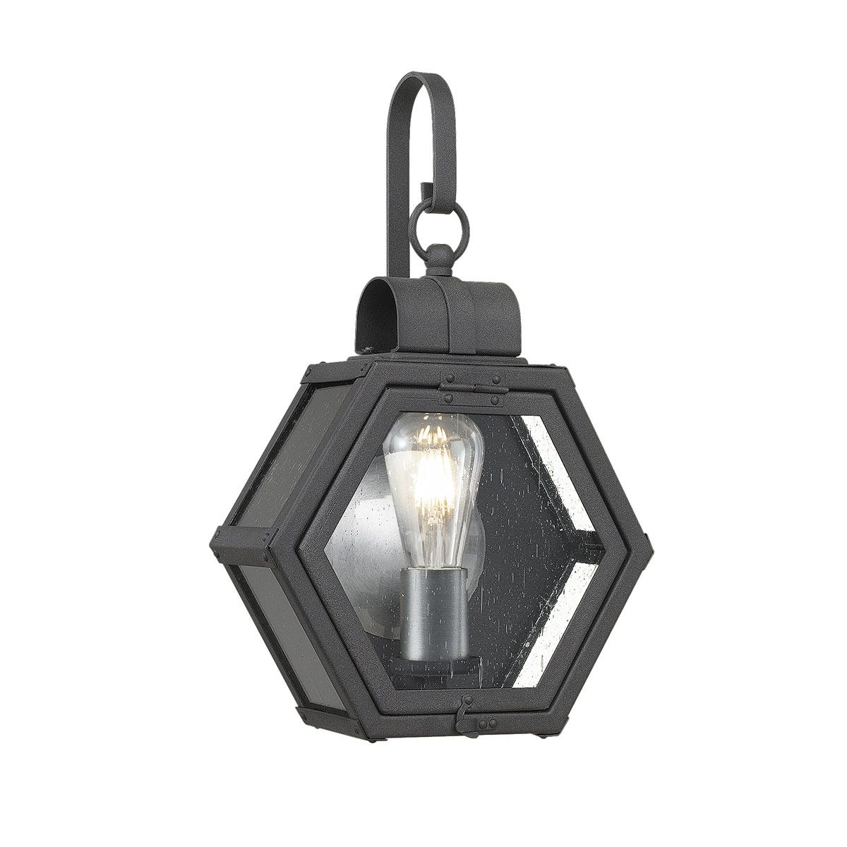 Heath 1 Light Small Black Outdoor Wall Lantern QN-HEATH-S-MB by Quoizel