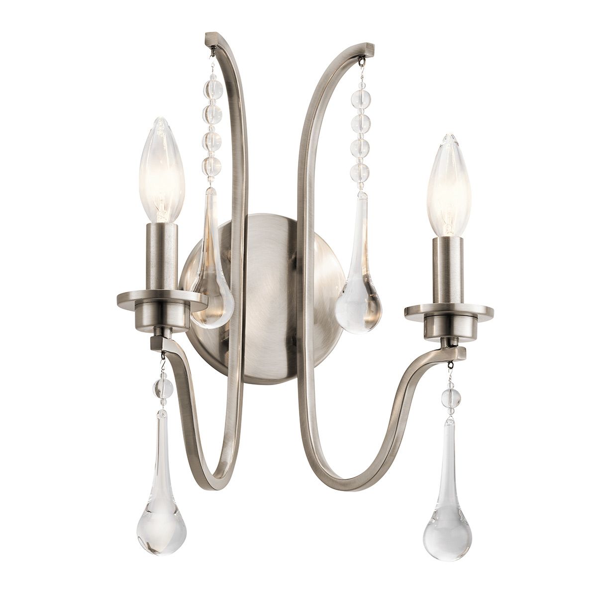Karlee Double Pewter Wall Light QN-KARLEE2 by Kichler