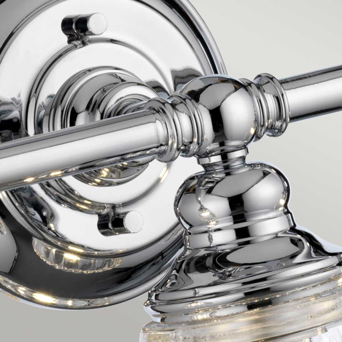 Keynes 3 Light Polished Chrome Bathroom Wall Light