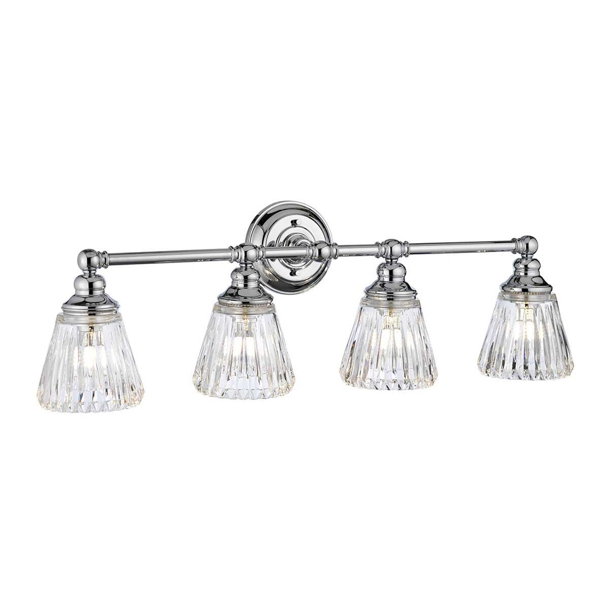 Keynes 4 Light Polished Chrome Bathroom Wall Light QN-KEYNES4-BATH by Quintiesse