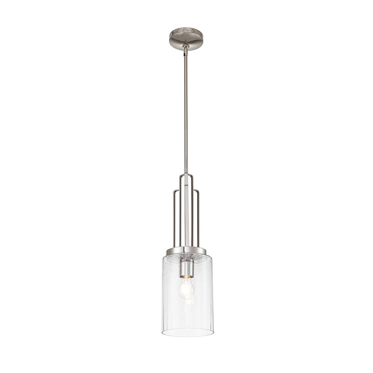 Kimrose 1 Light Mini Nickel Ceiling Pendant Light By Quintiesse Lighting QN-KIMROSE-MP-PN
