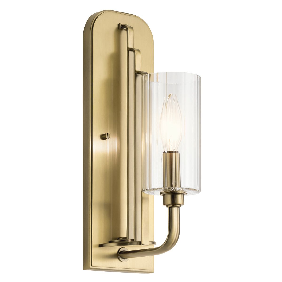 Kimrose 1 Light Brass Wall Light QN-KIMROSE1-BNB by Kichler