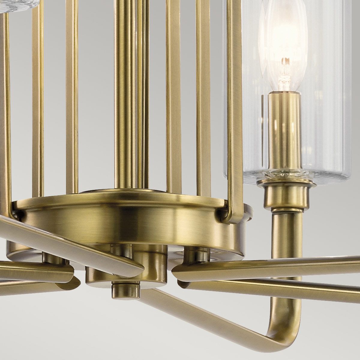 Kimrose 6 Light Brass Chandelier
