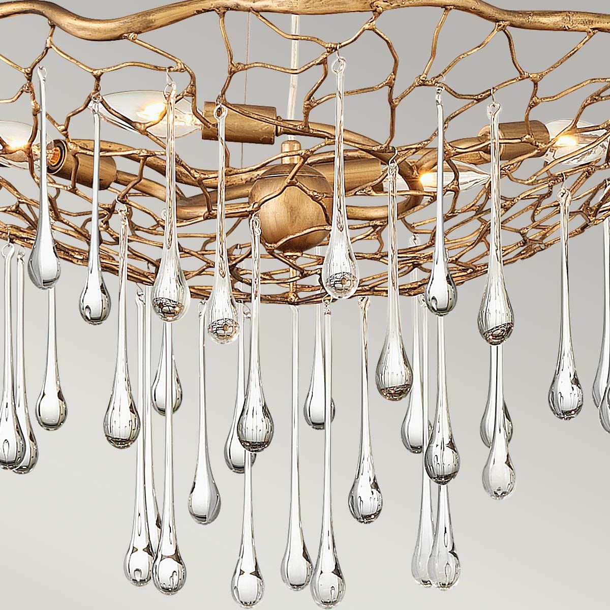 Laguna 4 Light Gold Ceiling Pendant Light