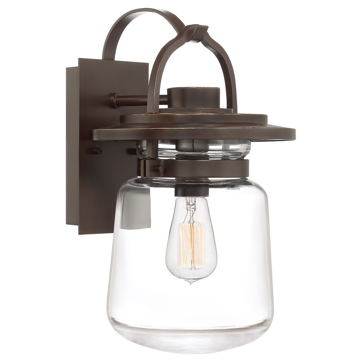 Lasalle 1 Light Medium Bronze Outdoor Wall Lantern QN-LASALLE-M-WT by Quoizel