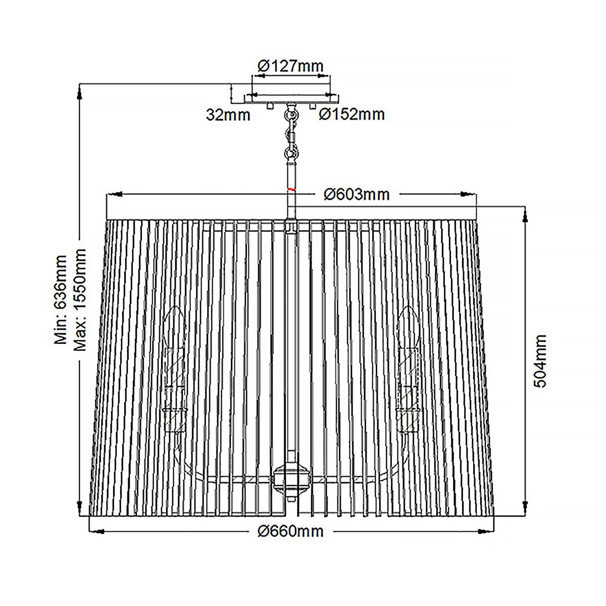 Linara 6 Light Modern Chandelier