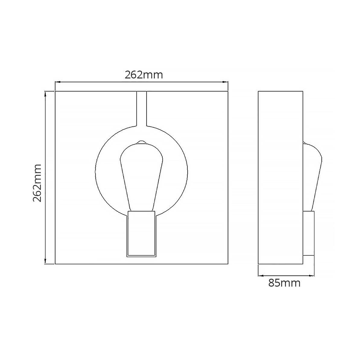 Ludlow 1 Light Brushed Graphite Modern Wall Light