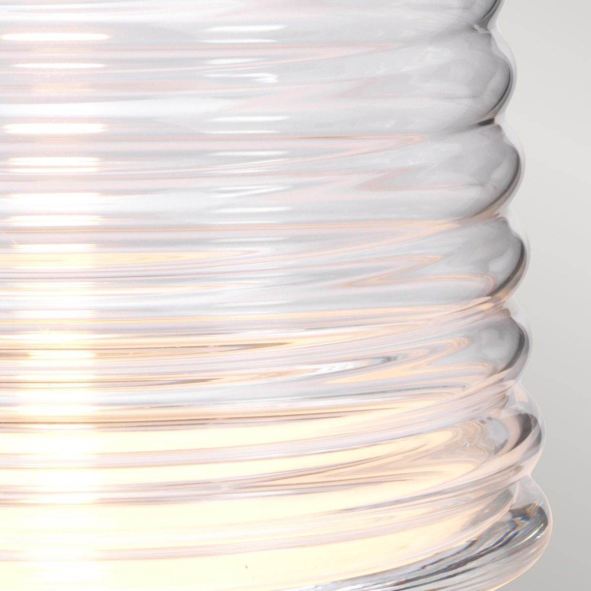 Milne Glass Table Lamp with Grey Shade