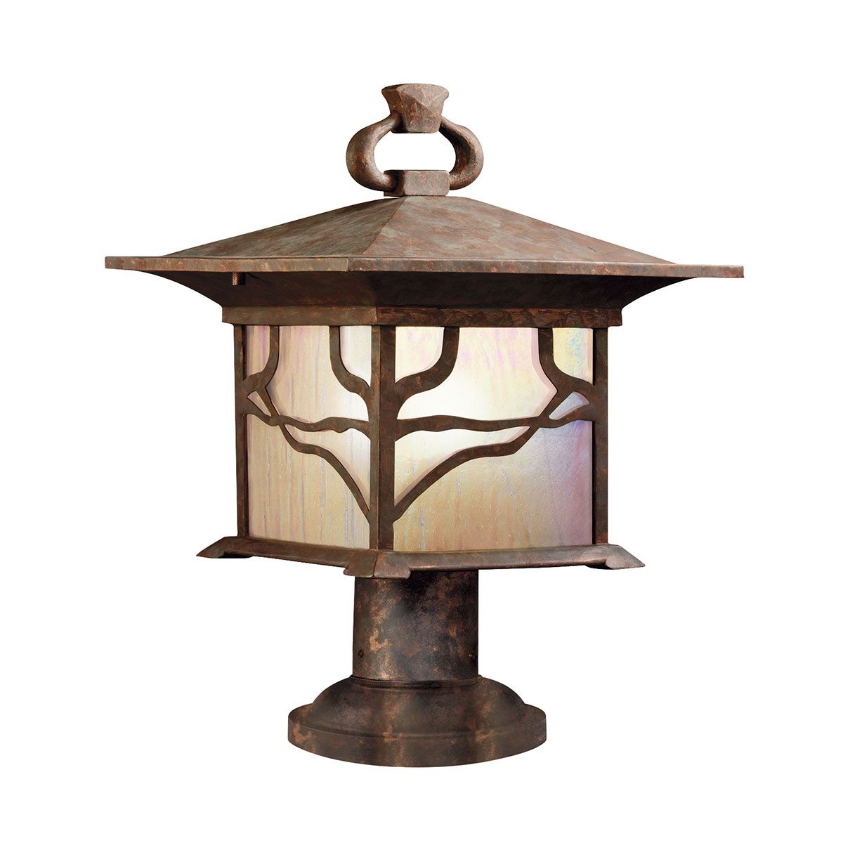 Morris 1 Light Copper Outdoor Pedestal Lantern QN-MORRIS3 by Kichler