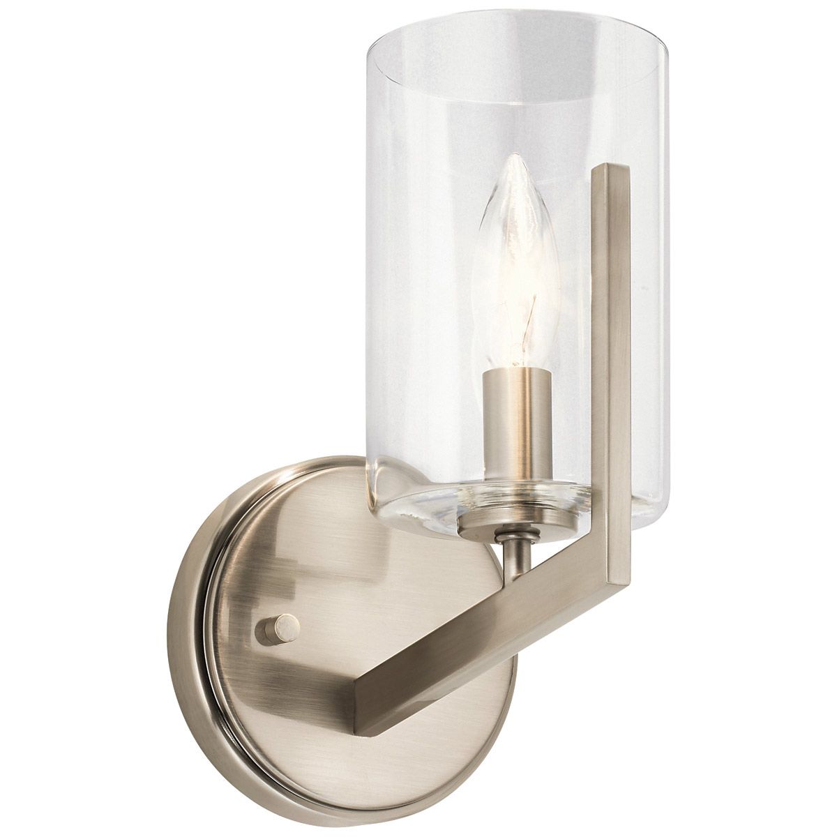 Nye 1 Light Pewter Wall Light-clearance