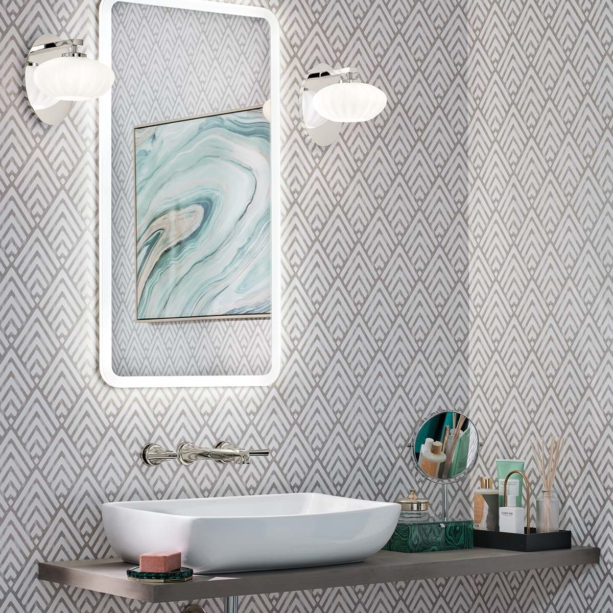 Pim 1 Light Polished Chrome Wall Light