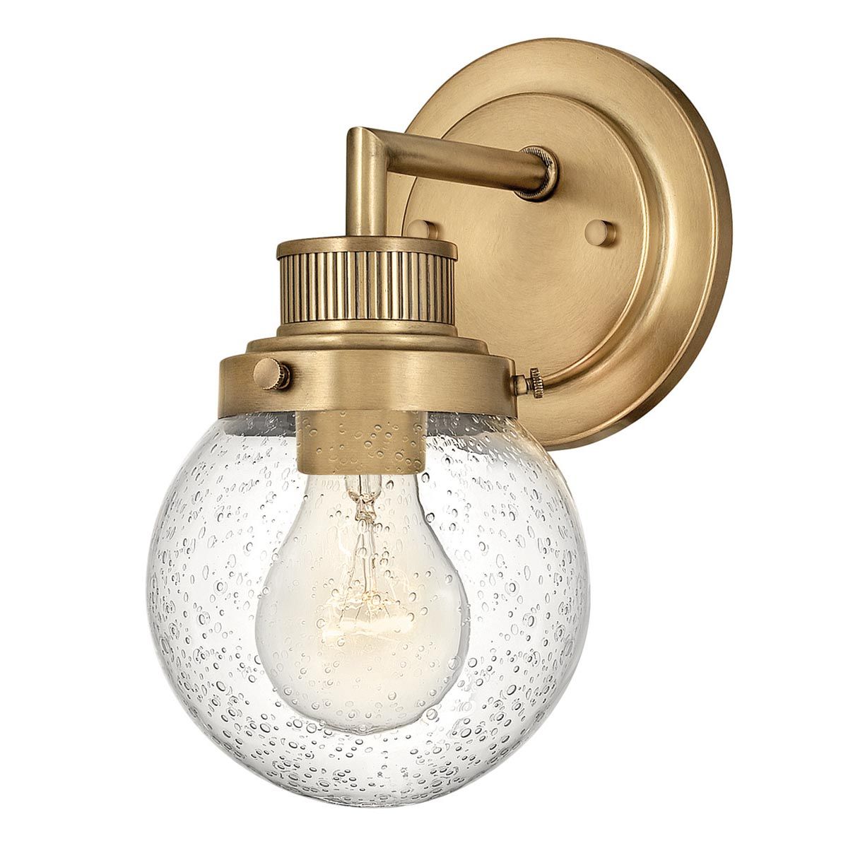 Poppy 1 Light Brass Bathroom Wall Light QN-POPPY1-HB-BATH by Hinkley
