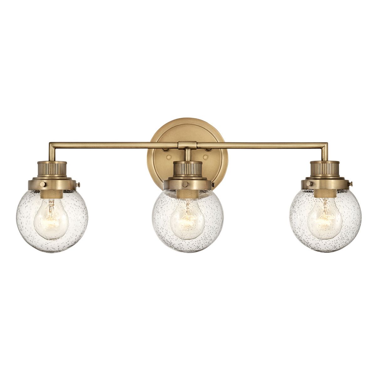 Poppy 3 Light Brass Bathroom Wall Light QN-POPPY3-HB-BATH by Hinkley