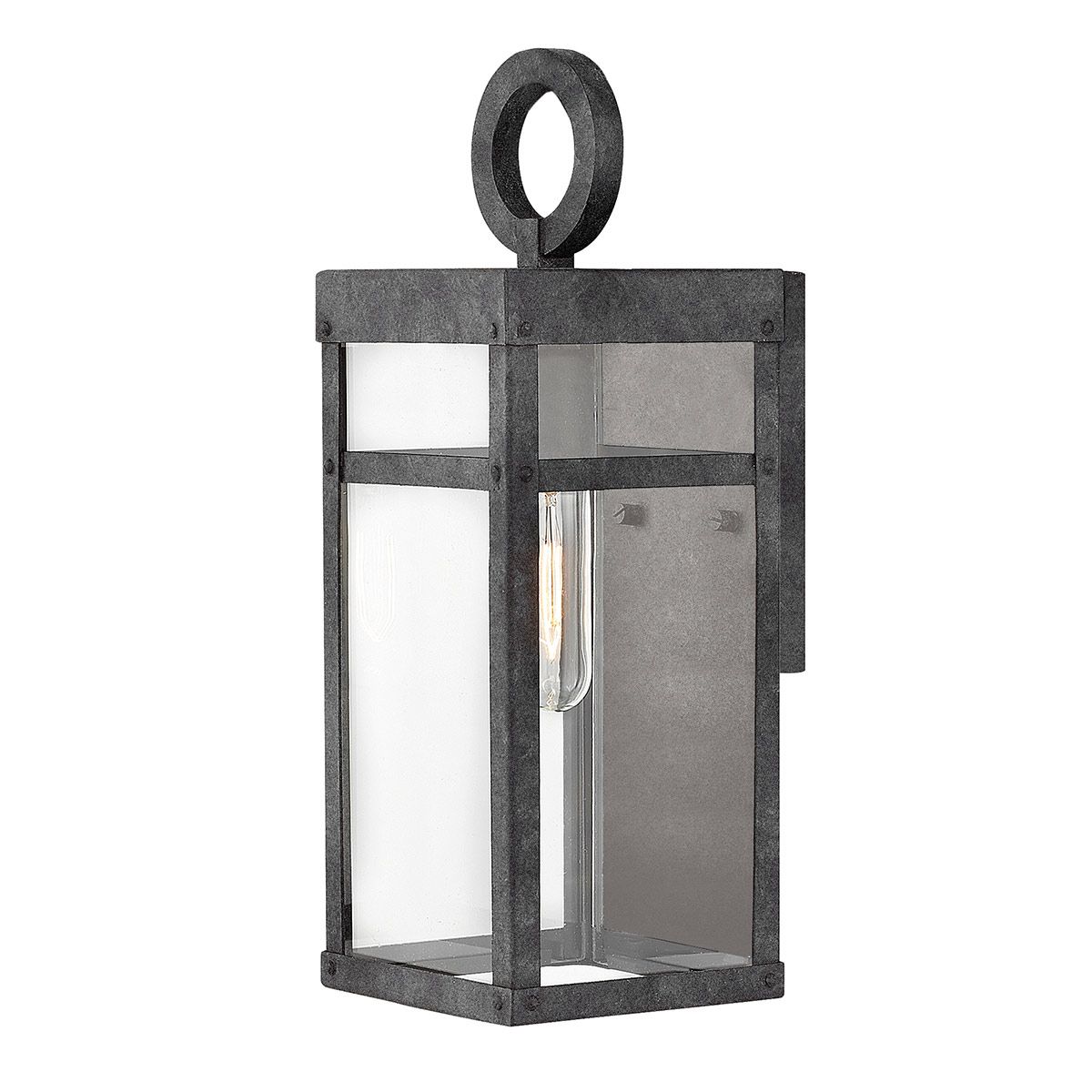 Porter 1 Light Small Zinc Outdoor Wall Lantern QN-PORTER-S-DZ by Hinkley