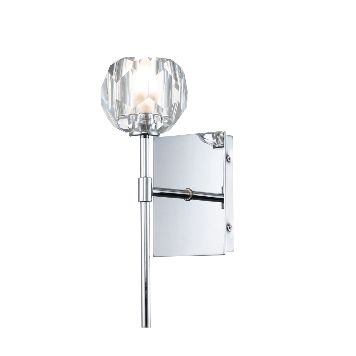 Regalia 1 Light Polished Chrome Bathroom Wall Light QN-REGALIA1-PC-BATH by Quoizel