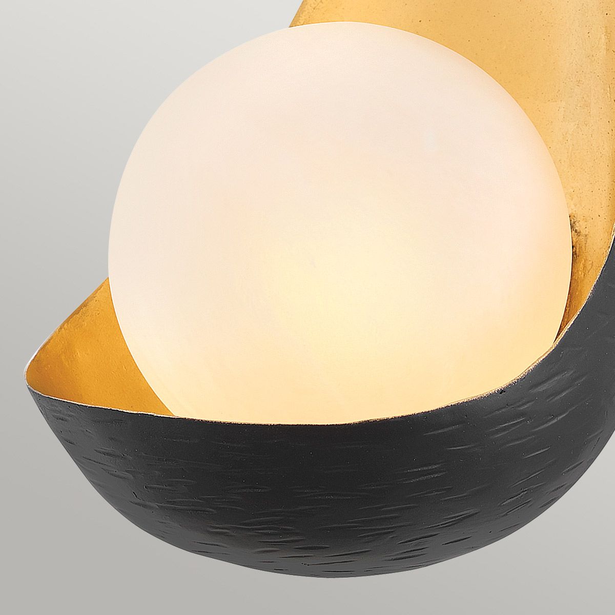 Ren 1 Light Black & Gold Modern Wall Light