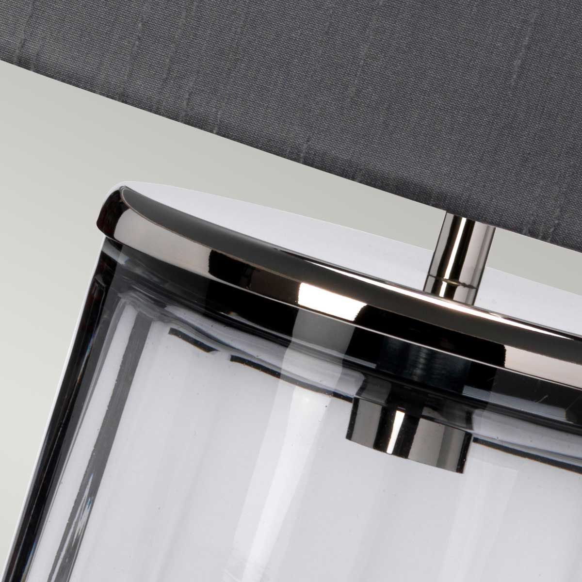Reno Smoked Glass & Polished Nickel Table Lamp