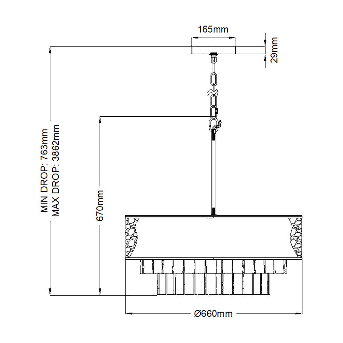 Reverie 8 Light Gold Pendant Light