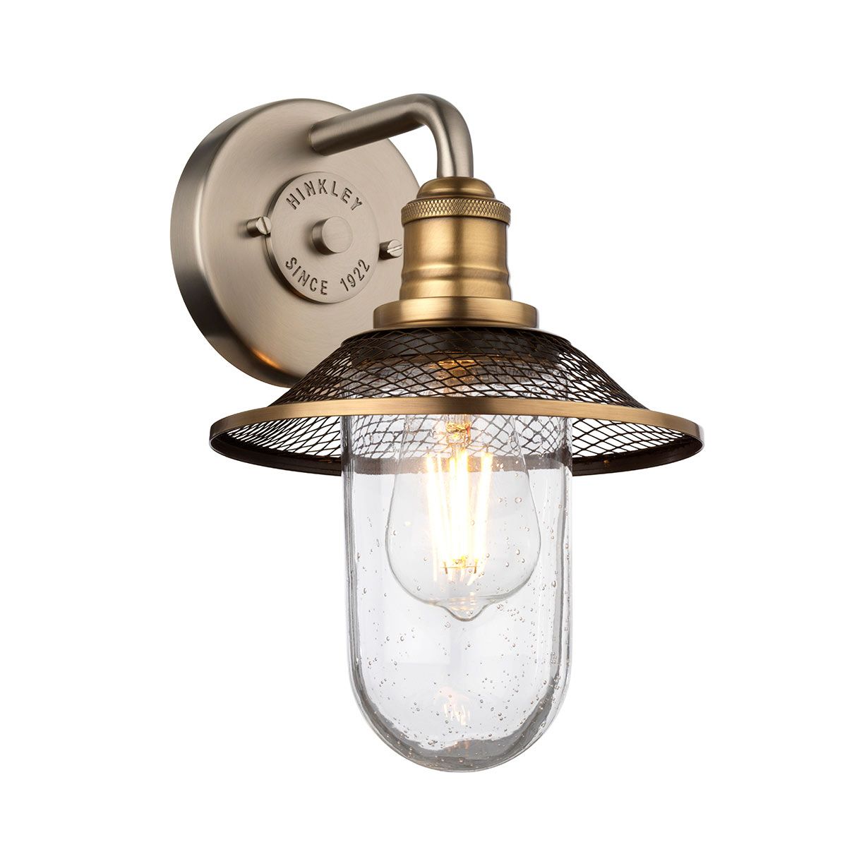Rigby 1 Light Antique Nickel Bathroom Wall Light QN-RIGBY1-BATH-AN by Hinkley