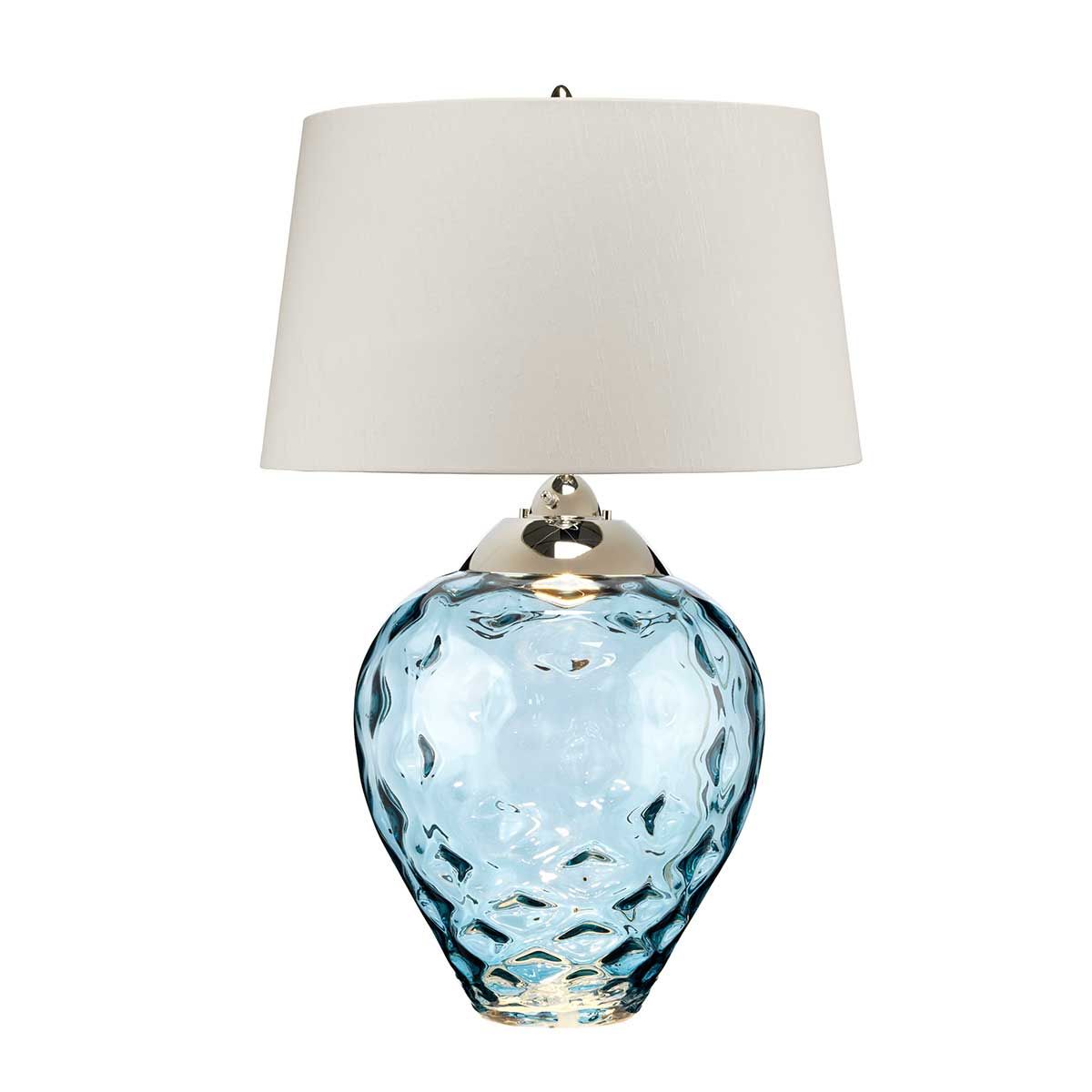 Samara Large Light Blue Glass Table Lamp