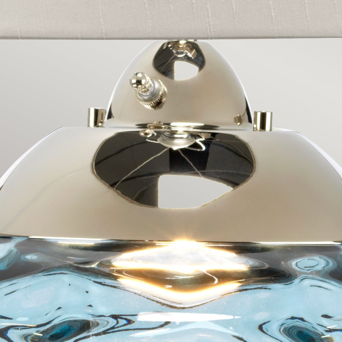 Samara Large Light Blue Glass Table Lamp