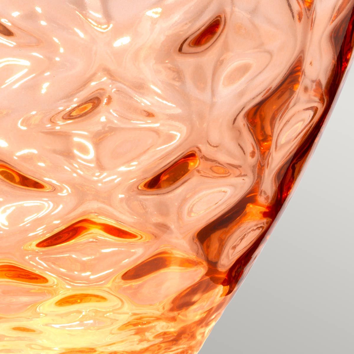 Samara Large Salmon Pink Glass Table Lamp