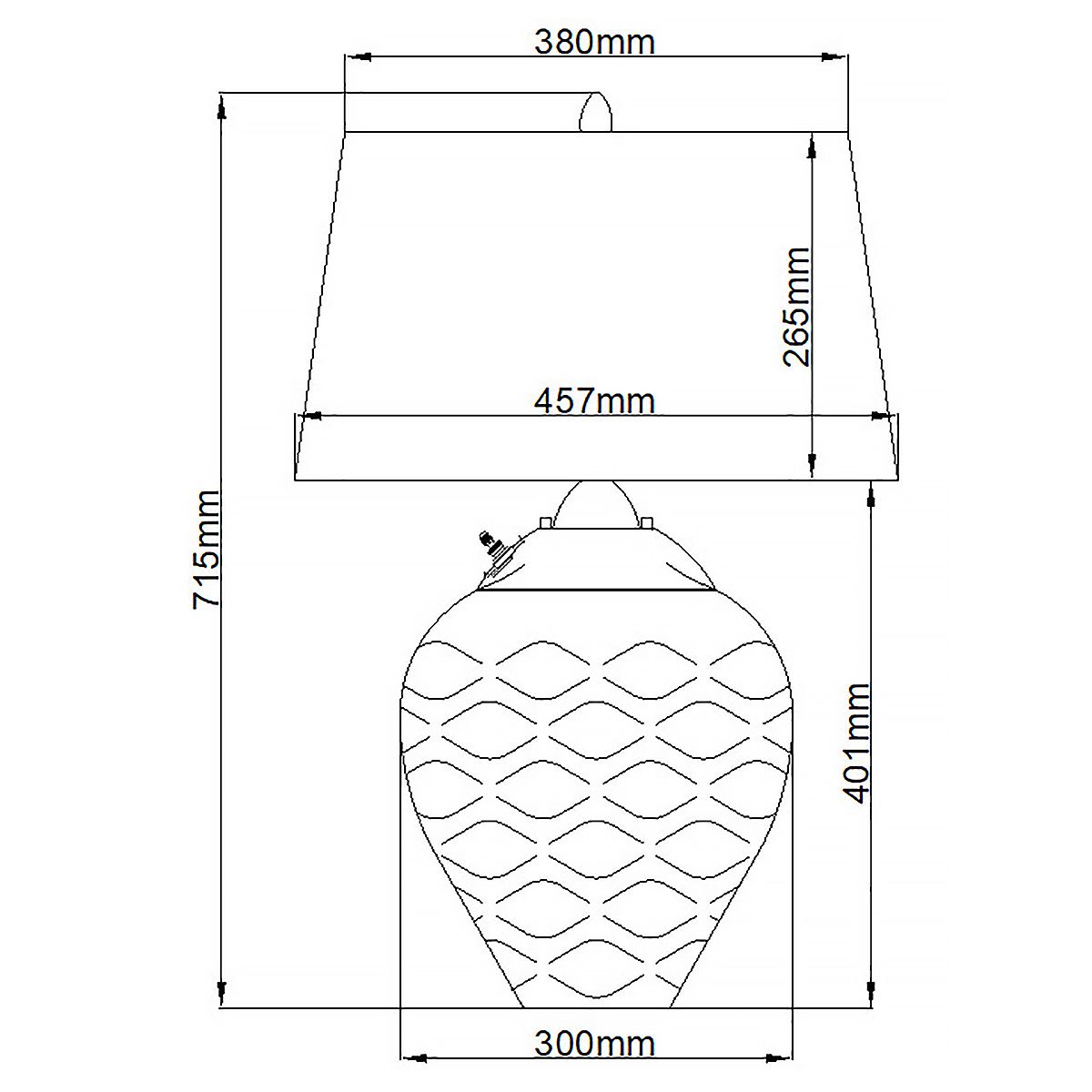Samara Plum Glass Table Lamp