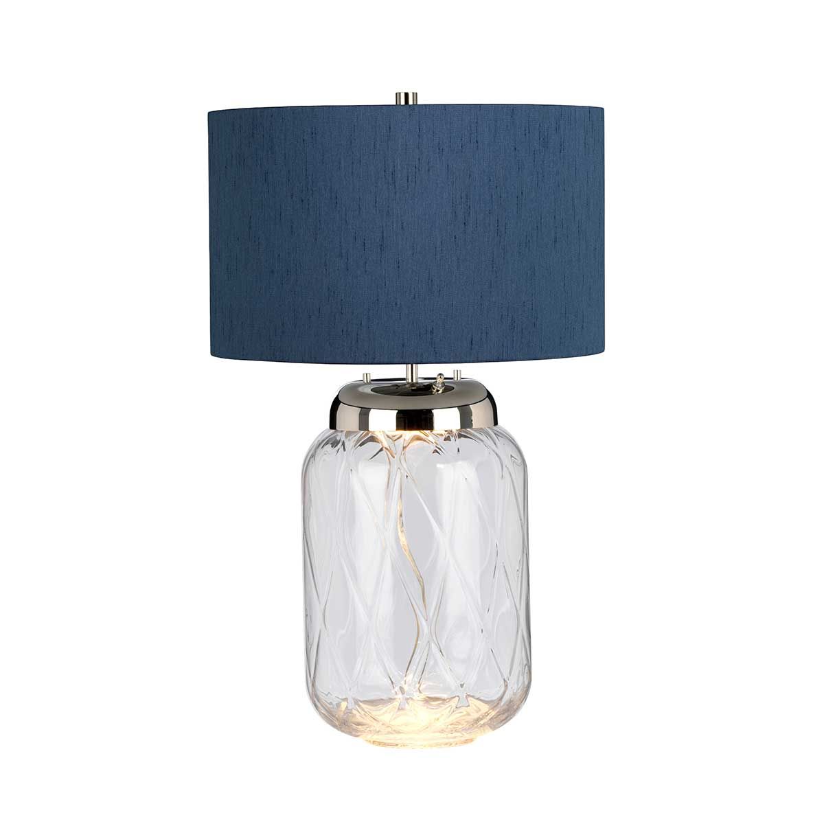 Sola 2 Light Glass Table Lamp - Breton Shade