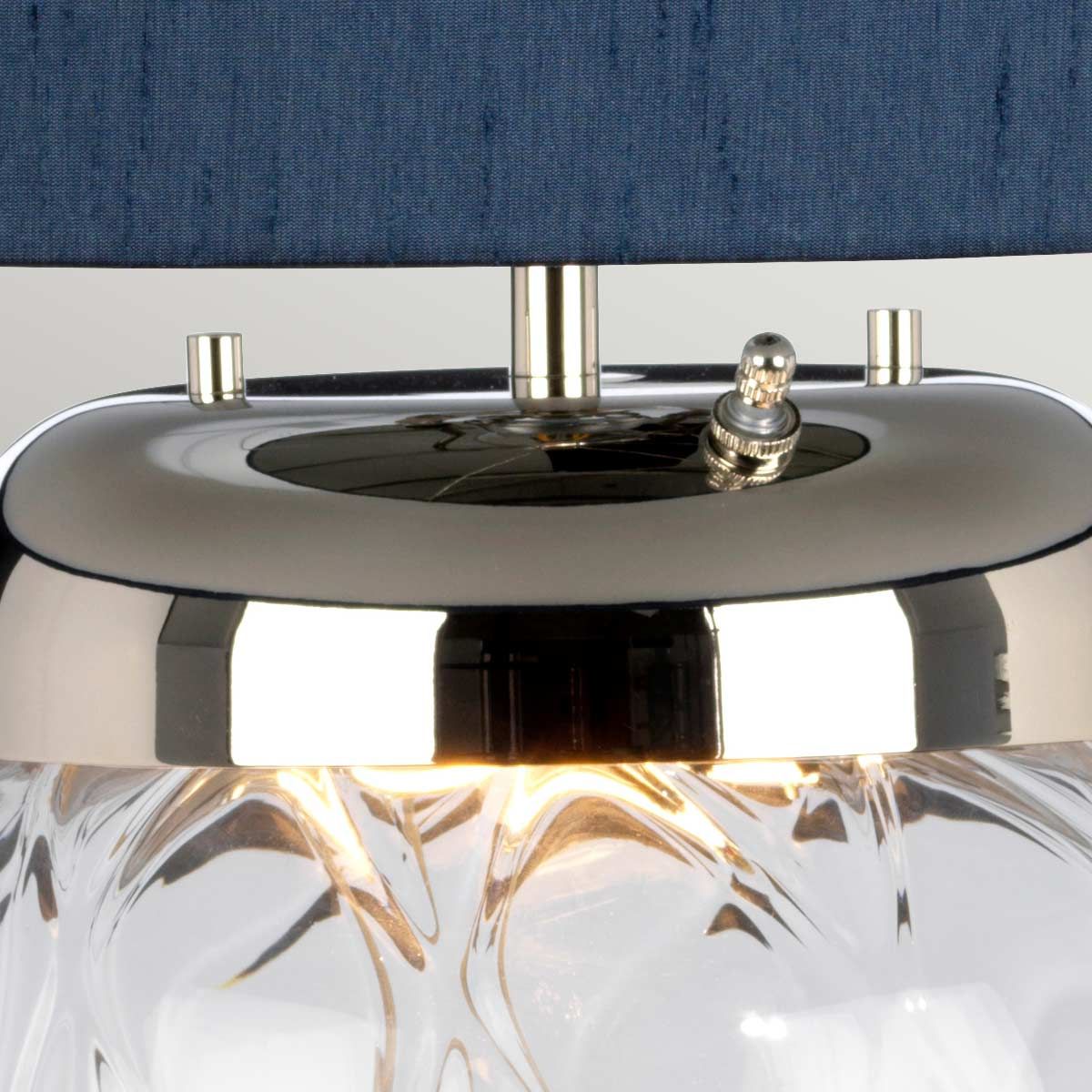 Sola 2 Light Glass Table Lamp - Breton Shade