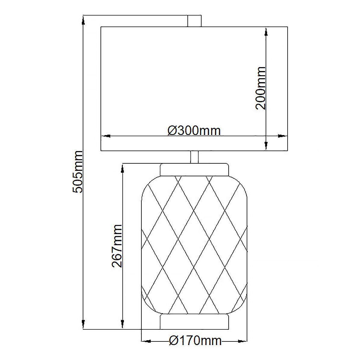 Sola 1 Light Glass Table Lamp - Breton Shade