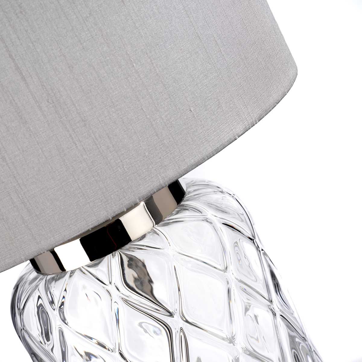 Sola 1 Light Glass Table Lamp - Titanium Shade