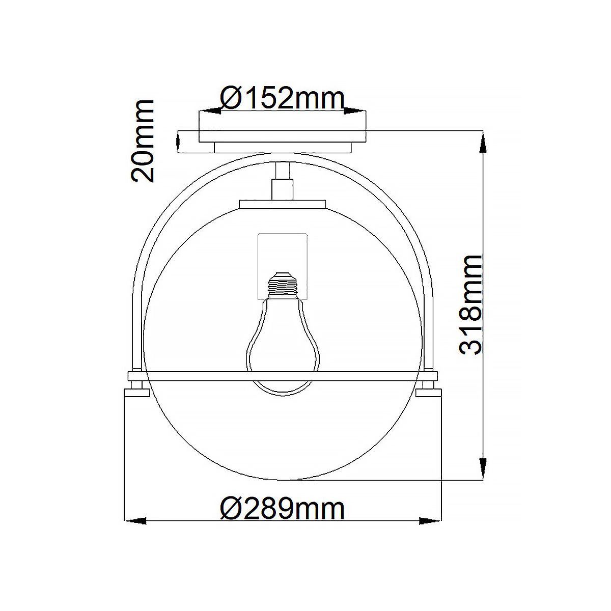 Somerset 1 Light Brass/Clear Flush Ceiling Light-OPEN-BOX-50-040626
