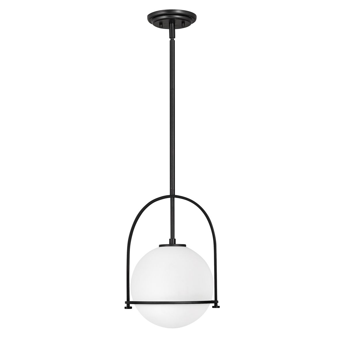 Somerset 1 Light Medium Black Pendant Light By Quintiesse Lighting QN-SOMERSET-P-O-BK