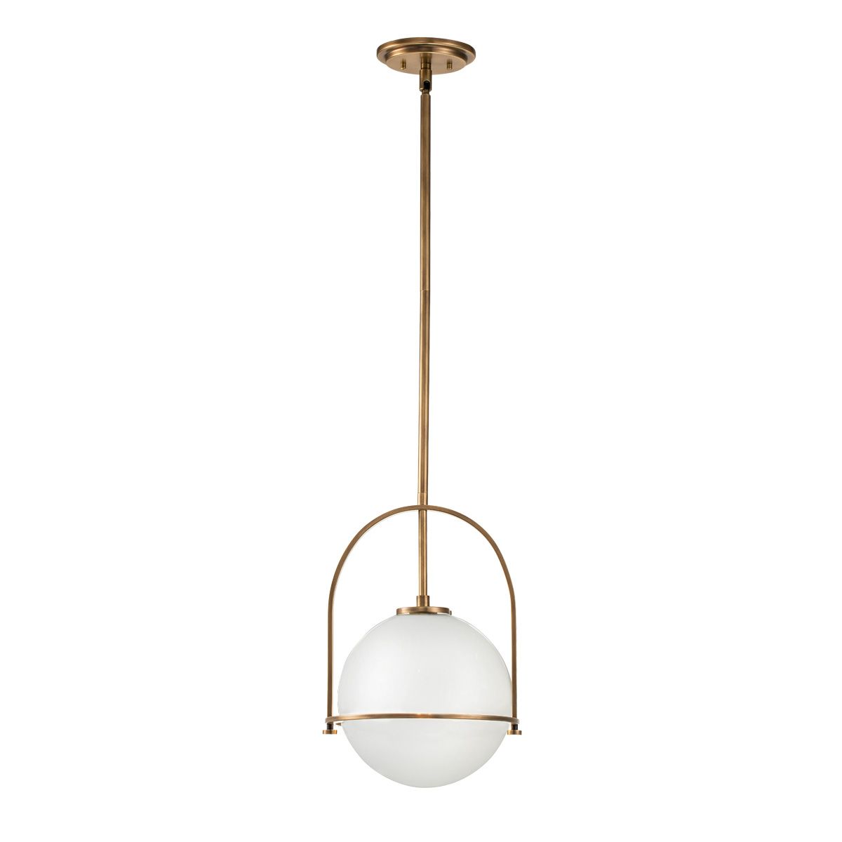 Somerset 1 Light Medium Brass Pendant Light By Quintiesse Lighting QN-SOMERSET-P-O-HB