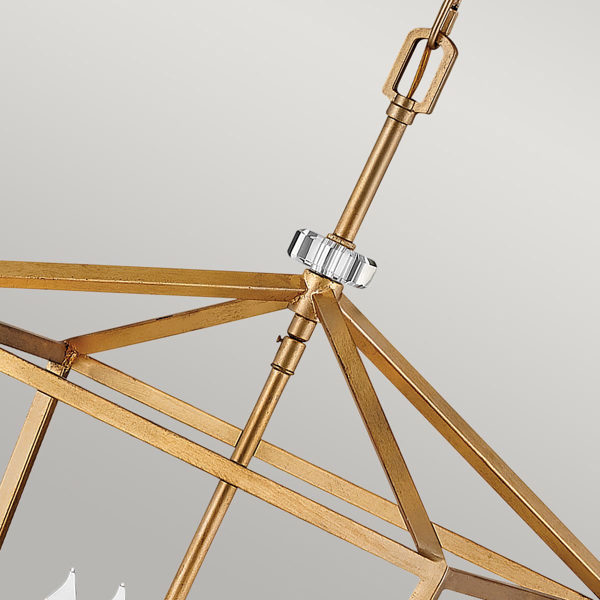 Stinson 4 Light Large Brass Pendant or Semi Flush Ceiling Light