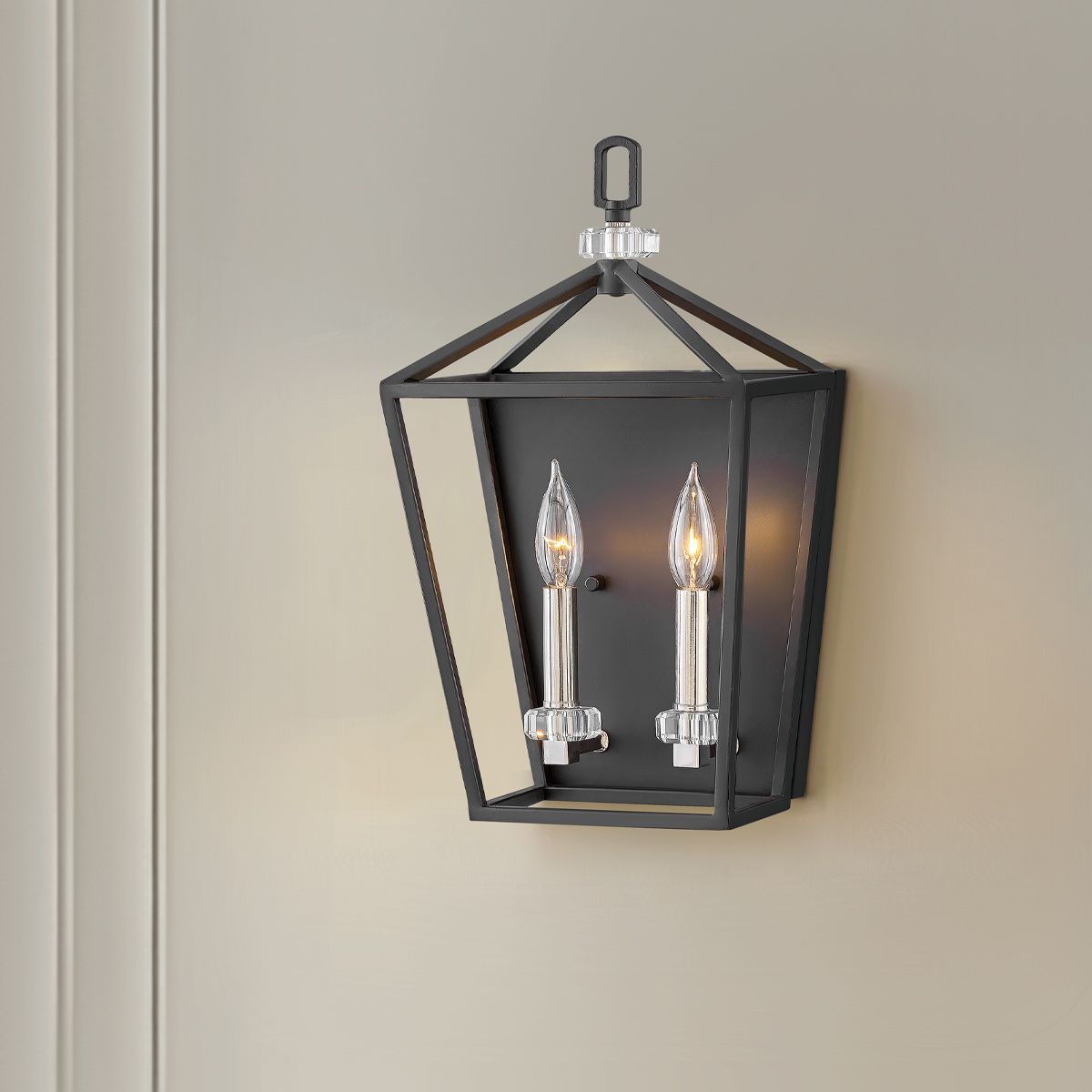 Stinson 2 Light Nickel Wall Light