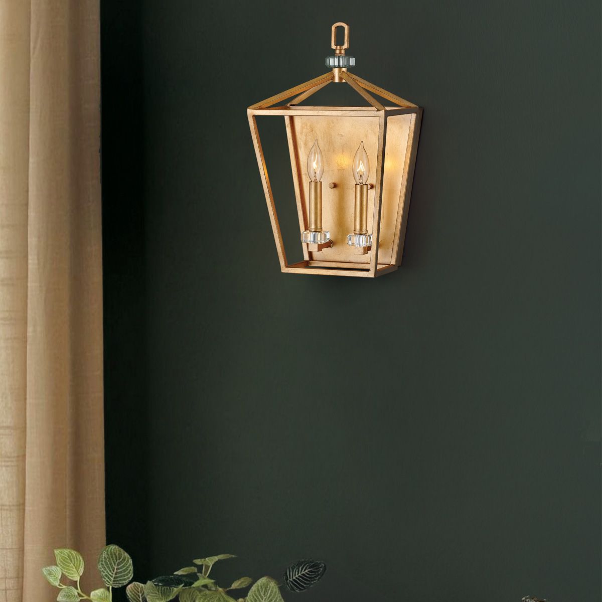 Stinson 2 Light Brass Wall Light