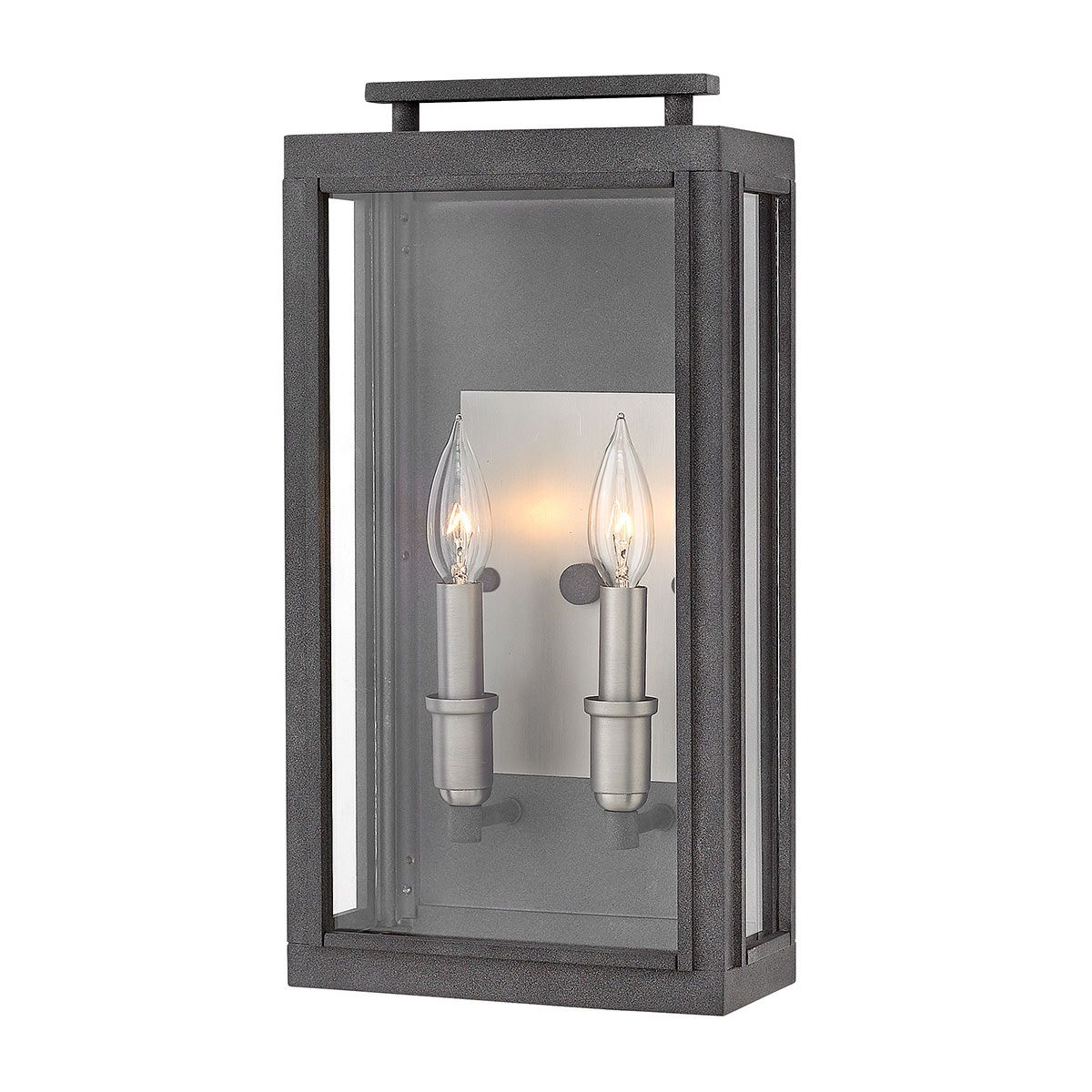 Sutcliffe 2 Light Aged Zinc Outdoor Wall Lantern QN-SUTCLIFFE-M-AZ by Hinkley