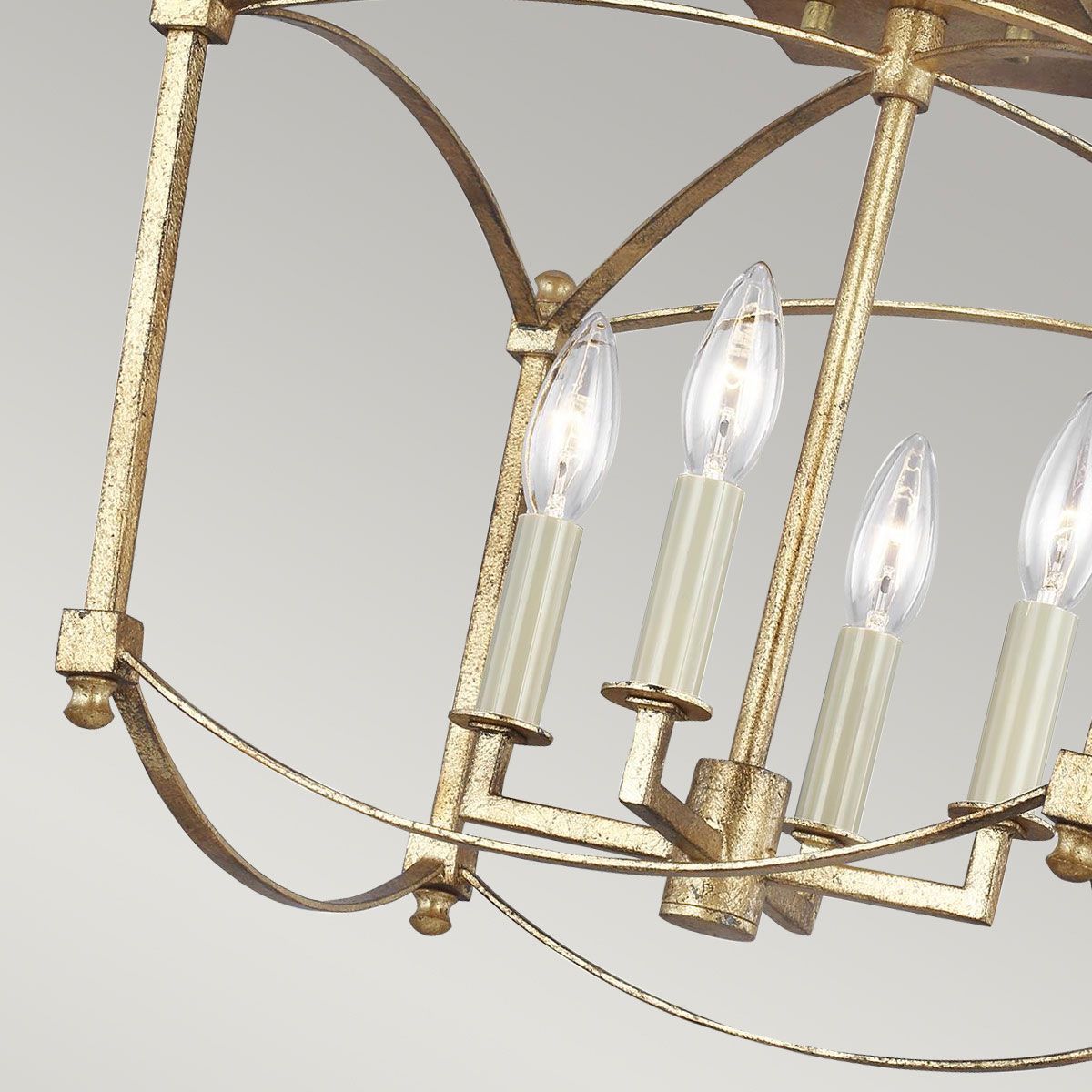 Thayer 4 Light Gold Semi-Flush Ceiling Light-warehouse-25-09-26