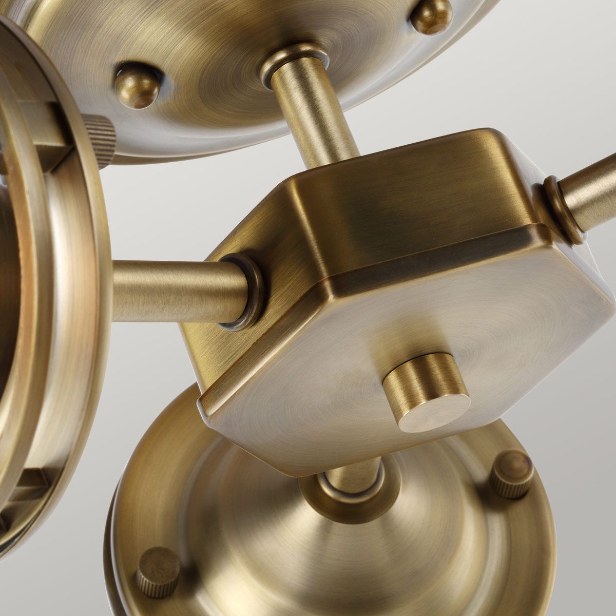 Urban Restoration 3 Light Brass Bathroom Semi Flush Ceiling Light