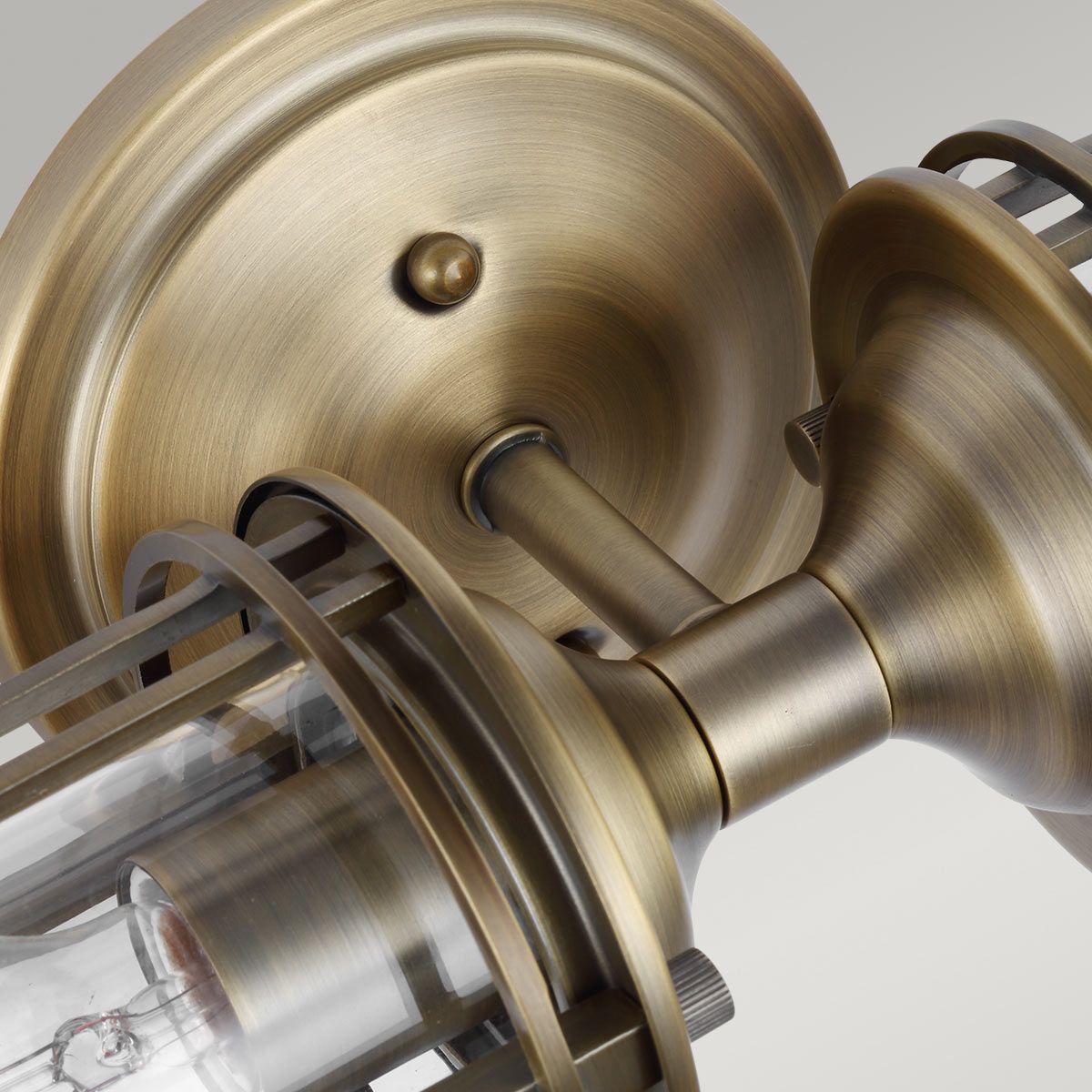 Urban Restoration 2 Light Brass Bathroom Wall Light