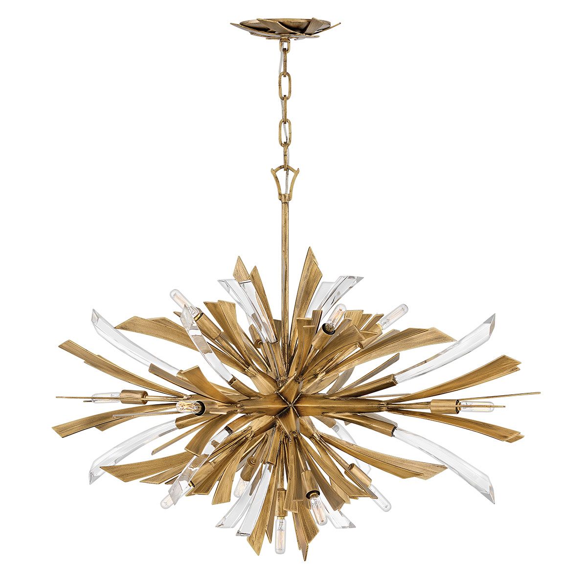 Vida 13 Light Wide Gold Pendant Light By Quintiesse Lighting QN-VIDA-13P-W