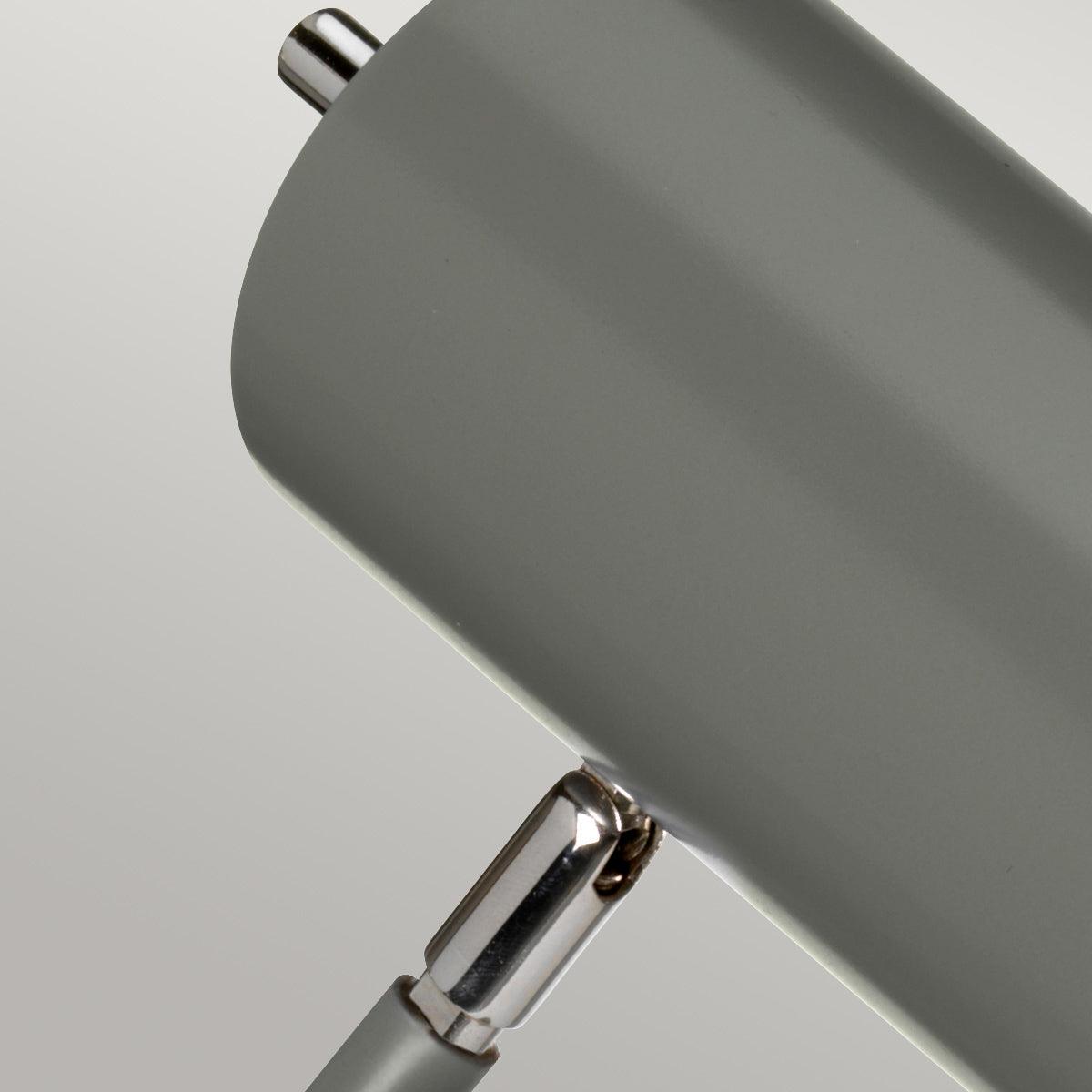 Elstead Quinto 1 Light Grey Polished Nickel Table Lamp