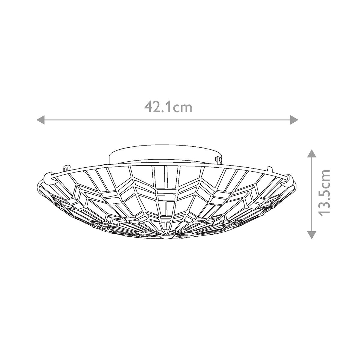 Quoizel Alcott Tiffany Flush Ceiling Light
