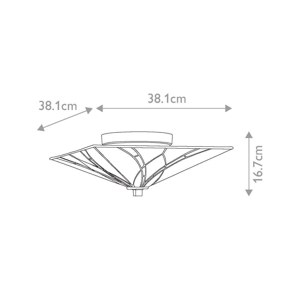 Quoizel Asheville Flush Tiffany Ceiling Light